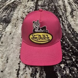 Von Dutch Hot Pink Cap with Logo